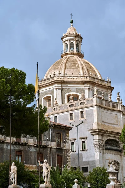 Talya Nın Sicilya Kentindeki Catania Şehrindeki Barok Katedral Bazilikası Nın — Stok fotoğraf
