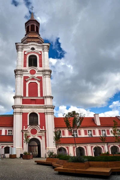 Histórico Barroco Belfry Antigo Mosteiro Poznan Polônia — Fotografia de Stock