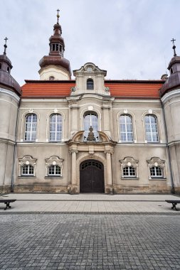 Courtyard of the historic, Renaissance castle in Pszczyna, Poland clipart