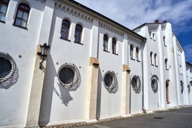 Pszczyna, Polonya 'daki tarihi Rönesans kalesinin avlusu