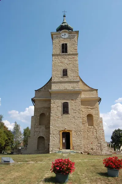 Mooie Kerk Hongaars Dorp Stockfoto