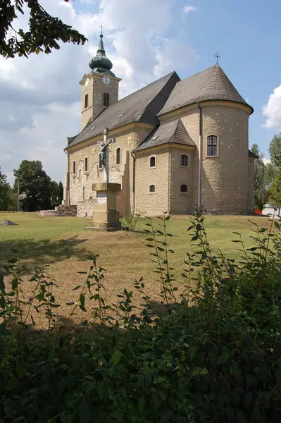 Красива Церква Угорському Селі Стокове Фото