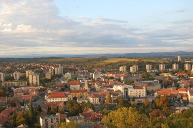 Macaristan 'ın Miskolc kentinin hava manzarası