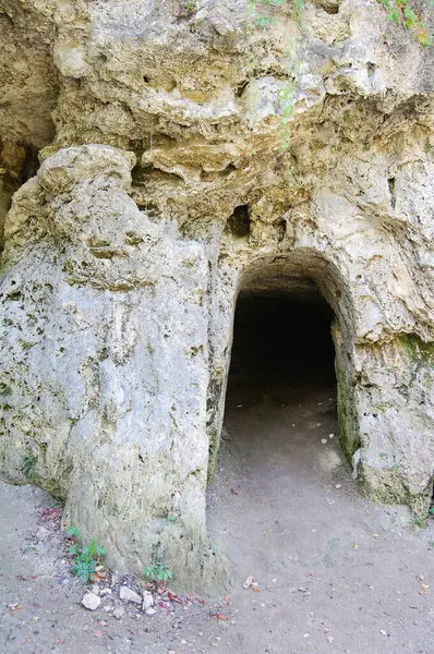 Egy Kőalagút Barlangban — Stock Fotó
