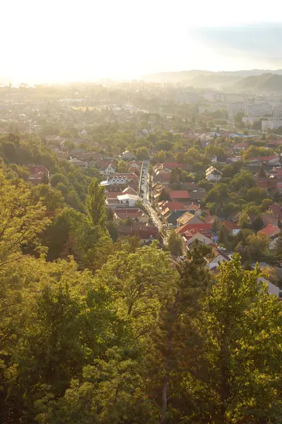 Macaristan 'ın Miskolc kentinin hava manzarası