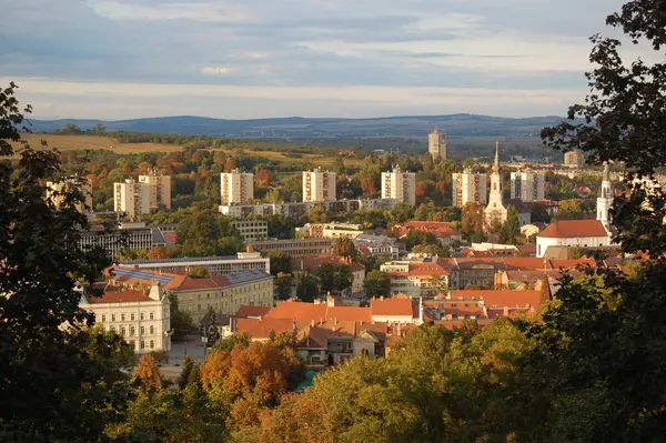 Вид Воздуха Город Мишкольц Венгрия Стоковое Фото