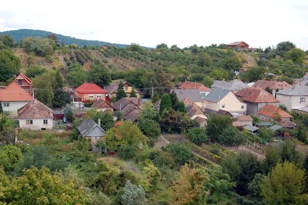 Schönes Kleines Dorf Luftaufnahme Stockbild