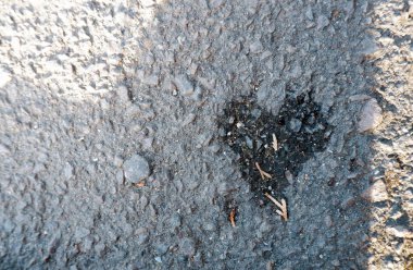 Kalp şeklinde bir gölge Asfalt