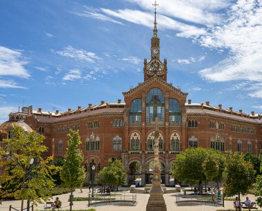 Santa Creu i Sant Pau Hastanesinin Tarihi Hastanesi, Barselona, Katalonya, İspanya,