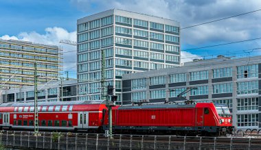 Regional and long-distance trains of Deutsche Bahn, Berlin-Moabit, Europacity, Germany clipart