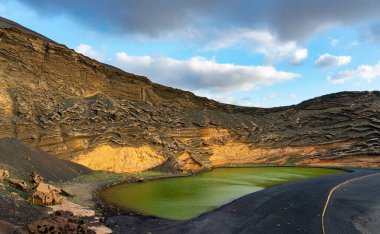 Landscape at the Atlantic Ocean in El Golfo, Lanzarote, Spain