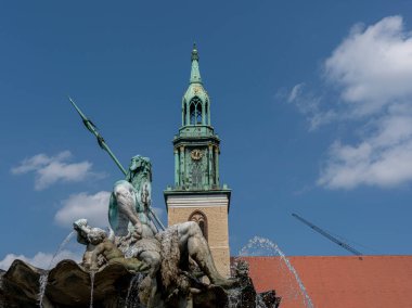 Neptune Fountain at Alexanderplatz, Berlin-Mitte, Germany
