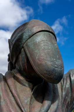 Book statue at Charco de San Gines Lagoon, Arrecife, Lanzarote, Canary Islands, Spain