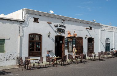 Sunday market and old town of Teguise, former capital, Lanzarote, Canary Islands, Spain