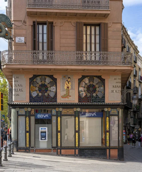 Belle Maison Façade Barcelone Catalogne Espagne — Photo