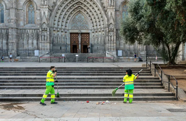 Catedral Santa Creu Barri Gotic District Barcelona Catalonia Spain — Stock Photo, Image