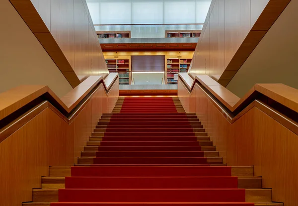 Escaliers Menant Département Des Livres Bibliothèque État Unter Den Linden — Photo