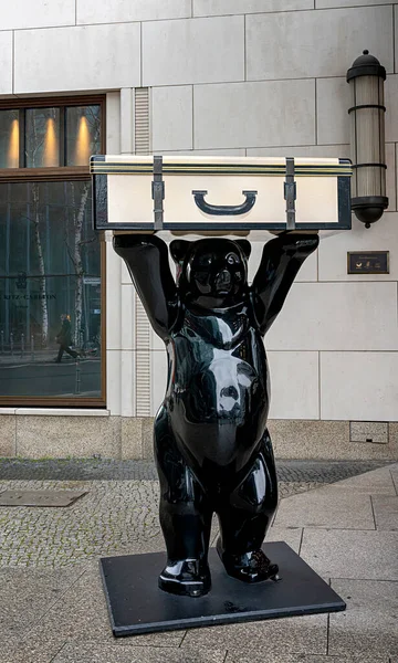 Buddy Bear Eingang Des Ritz Carlton Potsdamer Platz Berlin Deutschland — Stockfoto