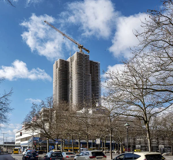 Niekończący Się Niewypłacalny Plac Budowy Steglitzer Kreisel Ratuszu Berlin Niemcy — Zdjęcie stockowe