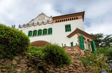 La Casa Trias, Park Guell, Barselona, Katalonya, İspanya,