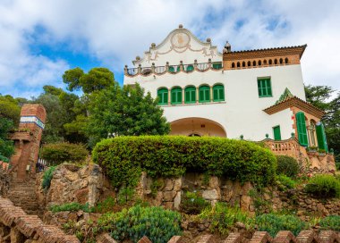 La Casa Trias, Park Guell, Barselona, Katalonya, İspanya,