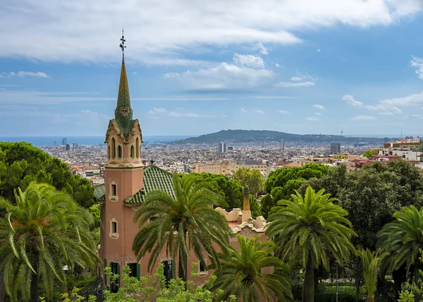 Park Guell Antoni Gaudi Barselona Katalonya Spanya — Stok fotoğraf
