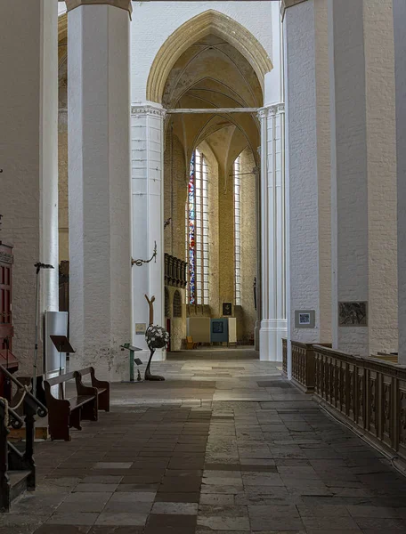 Zdjęcia Wnętrza Kościoła Sankt Marien Stralsund Meklemburgia Pomorze Przednie Niemcy — Zdjęcie stockowe