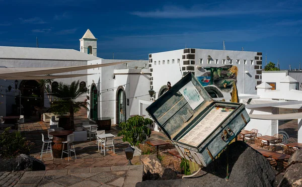 Metalllåda Dekoration Lanzarote Kanarieöarna Spanien — Stockfoto