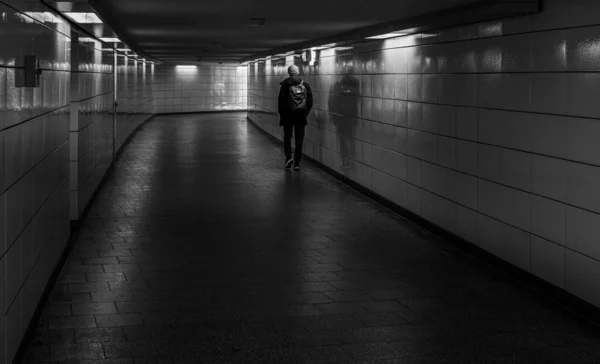 Photographie Noir Blanc Bahnhof Anhalter Bahnhof Berlin Allemagne — Photo