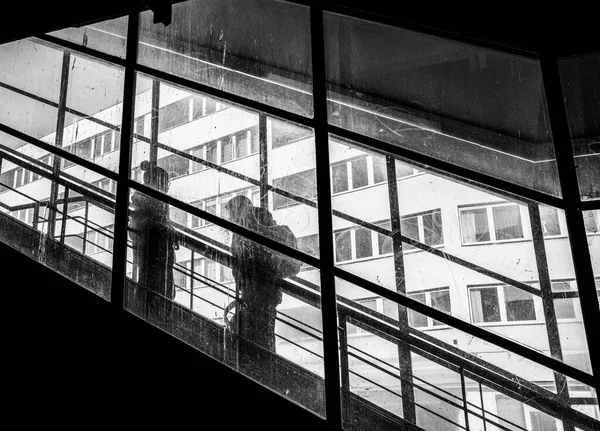 Fekete Fehér Fotográfia Bahnhof Nollendorfplatz Berlin Németország — Stock Fotó
