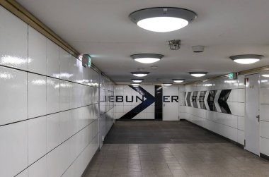 Eski bir sığınağa yönlendirilmiş oklar, Anhalter Bahnhof, Berlin, Almanya