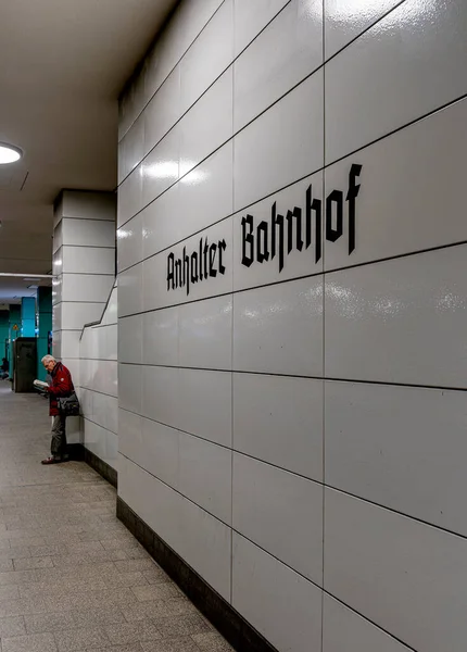 Bahnhof Anhalter Bahnhof Sotterraneo Berlino Germania — Foto Stock