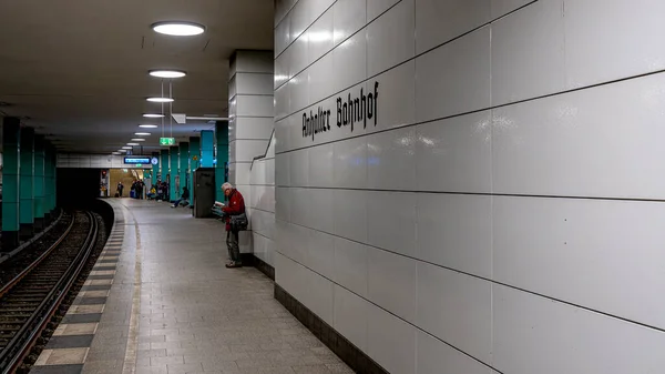 Bahnhof Anhalter Bahnhof Metro Berlin Niemcy — Zdjęcie stockowe