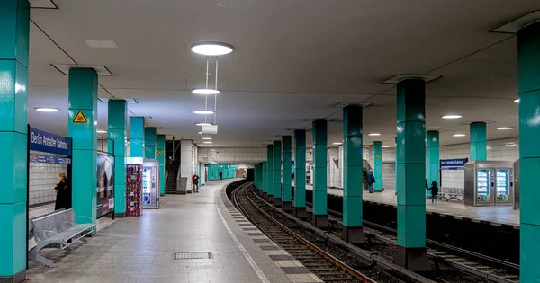 Bahnhof Anhalter Bahnhof Underground Berlin Németország — Stock Fotó