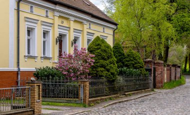 Berlin, Berlin, Almanya 'nın kuzeyindeki Lbarlar köyündeki tarihi evler