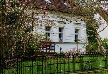 Berlin, Berlin, Almanya 'nın kuzeyindeki Lbarlar köyündeki tarihi evler