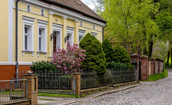 Berlin Berlin Almanya Nın Kuzeyindeki Lbarlar Köyündeki Tarihi Evler — Stok fotoğraf