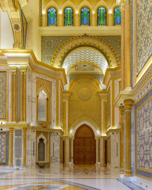 Qasr Al Watan, Başkanlık Sarayı 'nda halka açık, kapalı çekim, Abu Dabi, Birleşik Arap Emirlikleri, Asya, 2023, Aralık