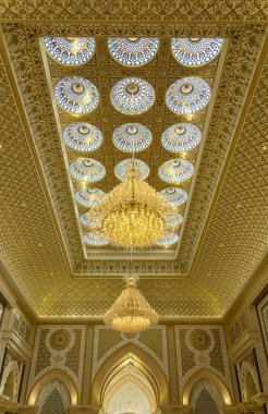 Qasr Al Watan, Başkanlık Sarayı 'nda halka açık, kapalı çekim, Abu Dabi, Birleşik Arap Emirlikleri, Asya, 2023, Aralık