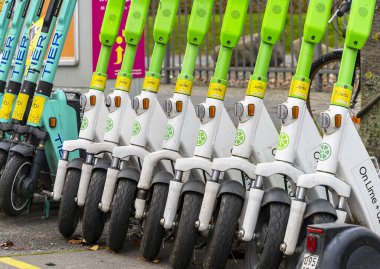 Berlin, Berlin, Almanya 'daki E-scooter istasyonları