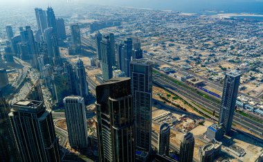 Şehir ve şehir manzarası, Burj Halife, Dubai, Birleşik Arap Emirlikleri, Batı Asya gözlem güvertesi