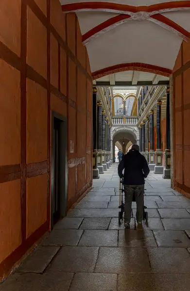 stock image Colonnade, Stralsund Town Hall, Baltic Sea, Mecklenburg-Western Pomerania, Germany