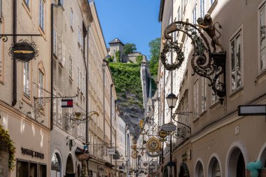 Guild sign, Getreidegasse, Old Town Salzburg, Austria clipart