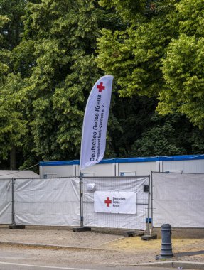 2024 Avrupa Futbol Şampiyonası 'nın oturum aralarında Brandenburg Gate, Berlin, Almanya