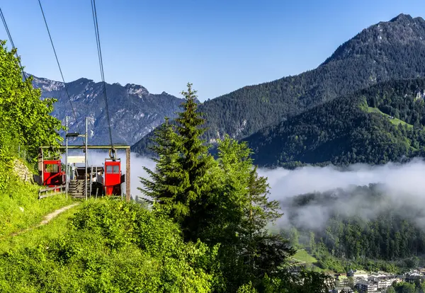Almanya 'nın Bavyera eyaletinin Berchtesgaden kasabasında sabah sisi
