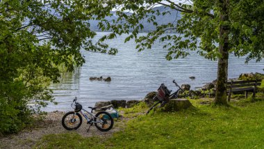 Tegernsee Gölü, Bavyera, Almanya çevresindeki doğa ve manzara