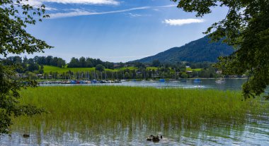 Tegernsee Gölü, Bavyera, Almanya çevresindeki doğa ve manzara