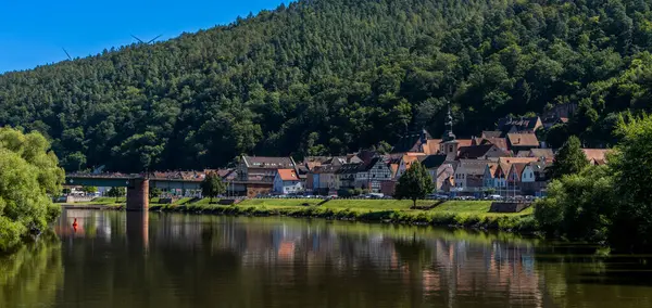 stock image Freudenstadt am Main, view from a passenger ship, Lower Franconia, Bavaria, Germany