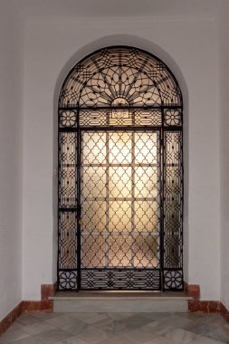 Decorative front door, Chipiona, Andalusia, Spain clipart