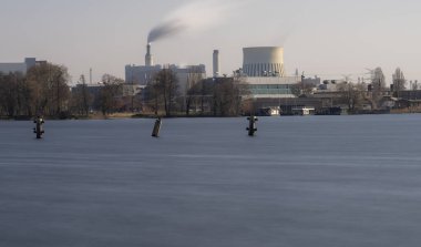 Long exposure on the Havel in Berlin Spandau, Germany clipart